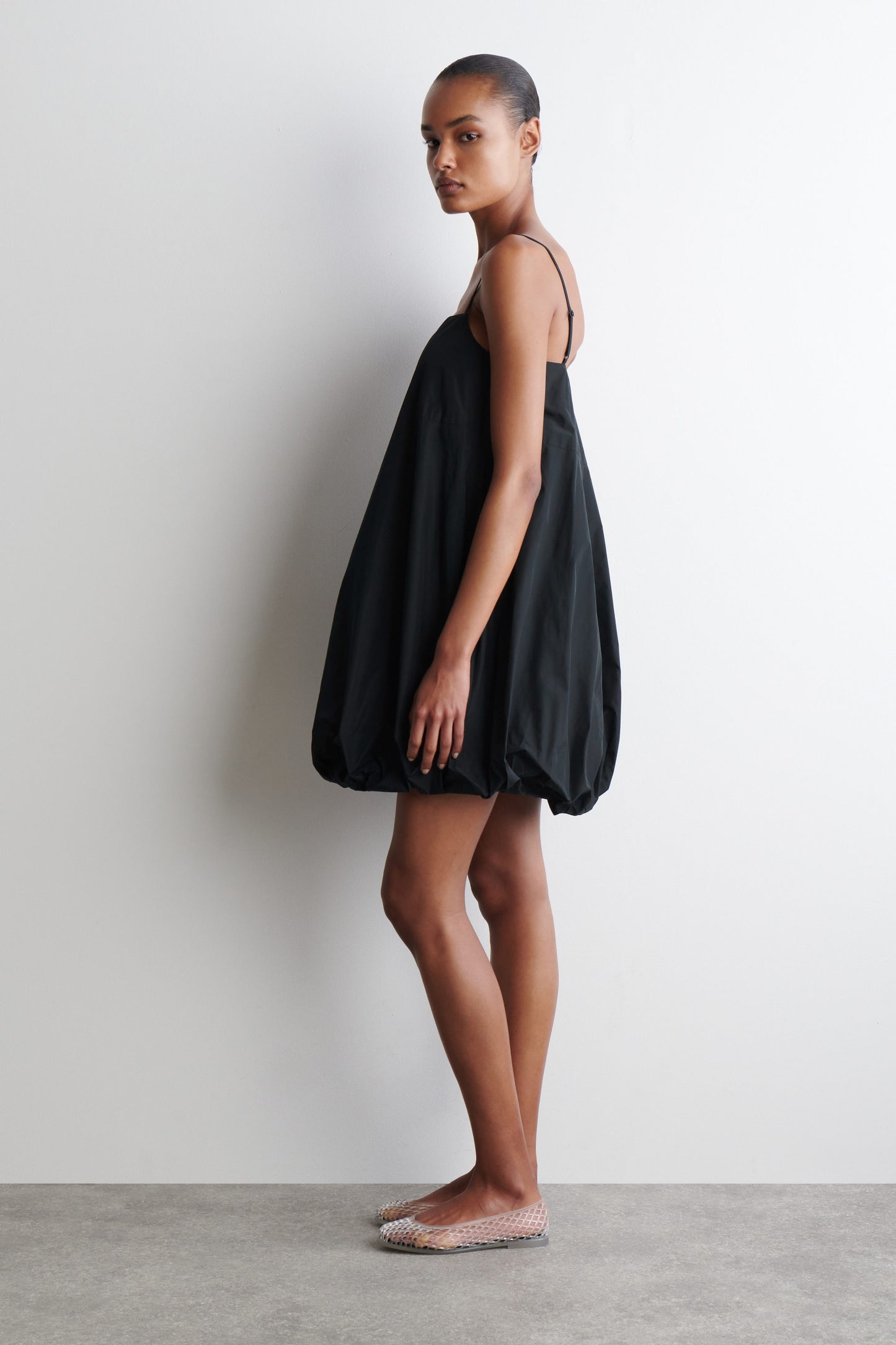 Bubble-Hem Mini Dress