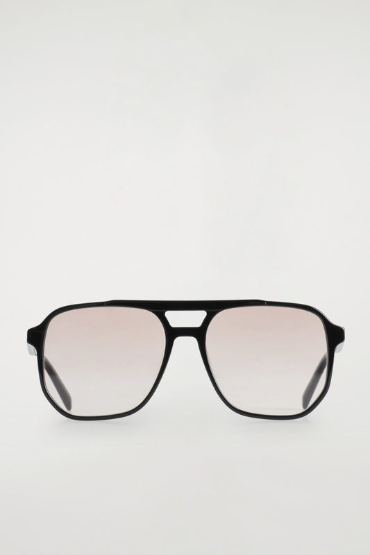 Oversized Square-Frame Aviator Sunglasses