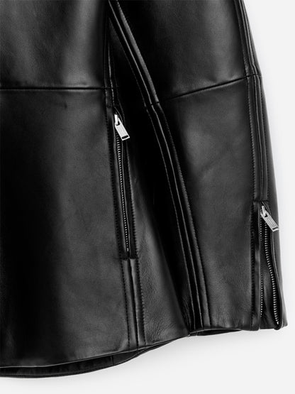 Sculptural Leather Jacket