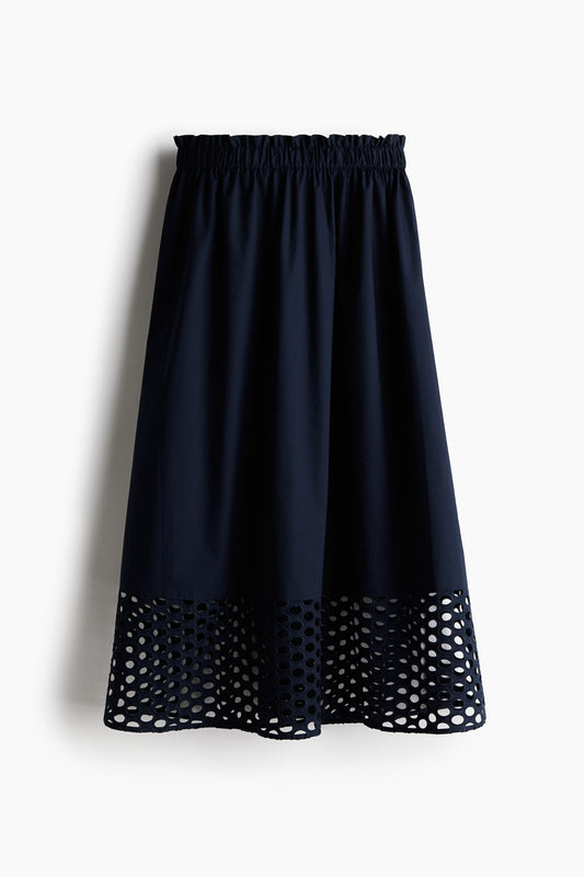 Eyelet-embroidered skirt