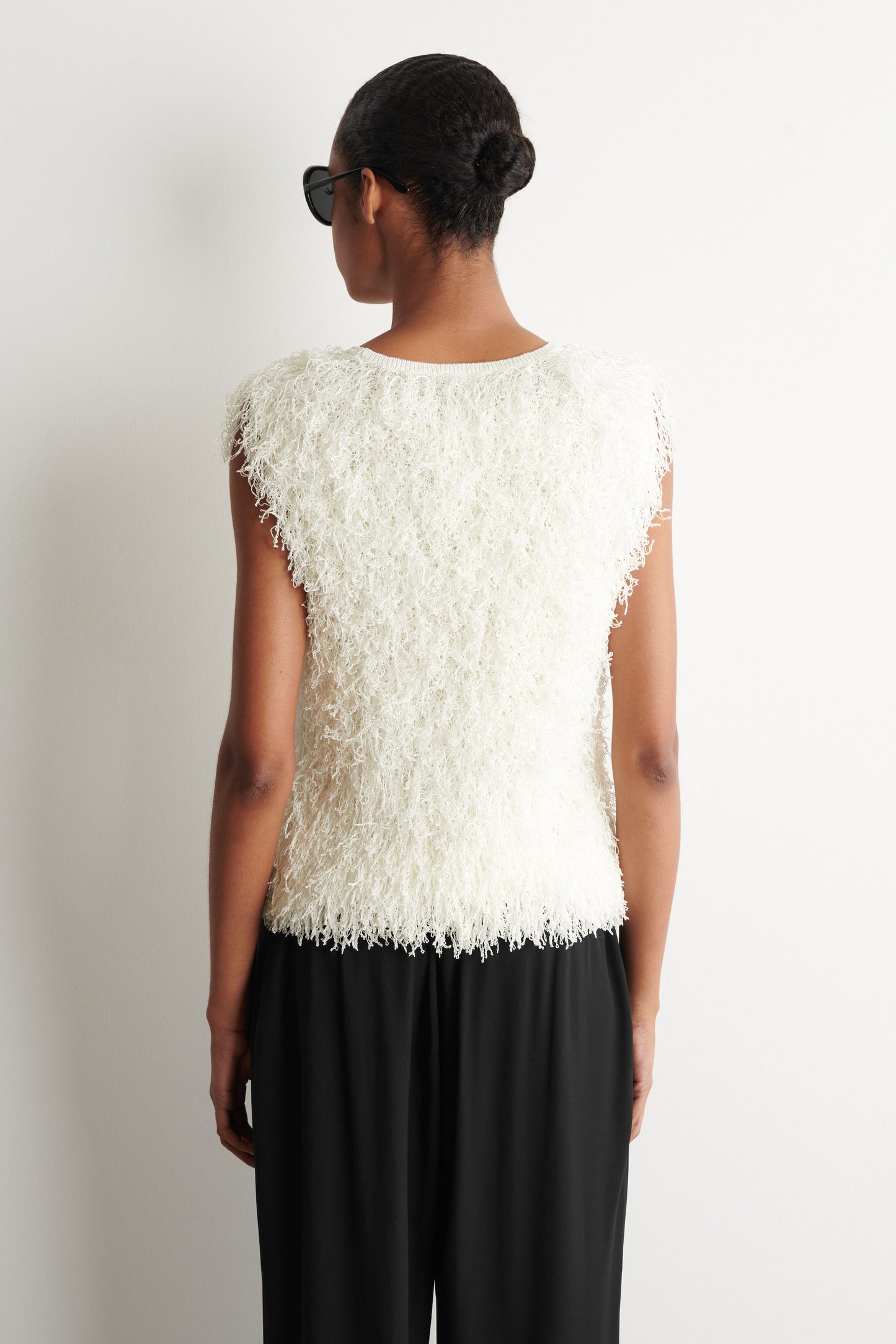 Fringed knitted top