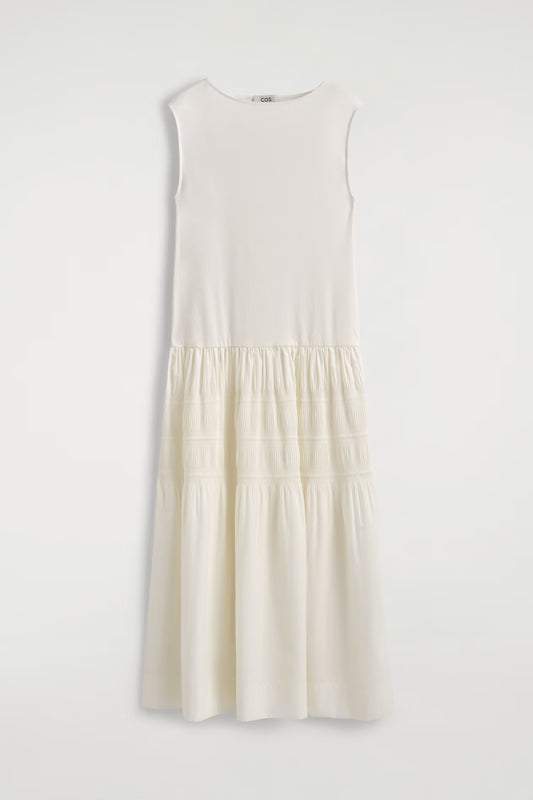 Tiered Gathered Midi Dress