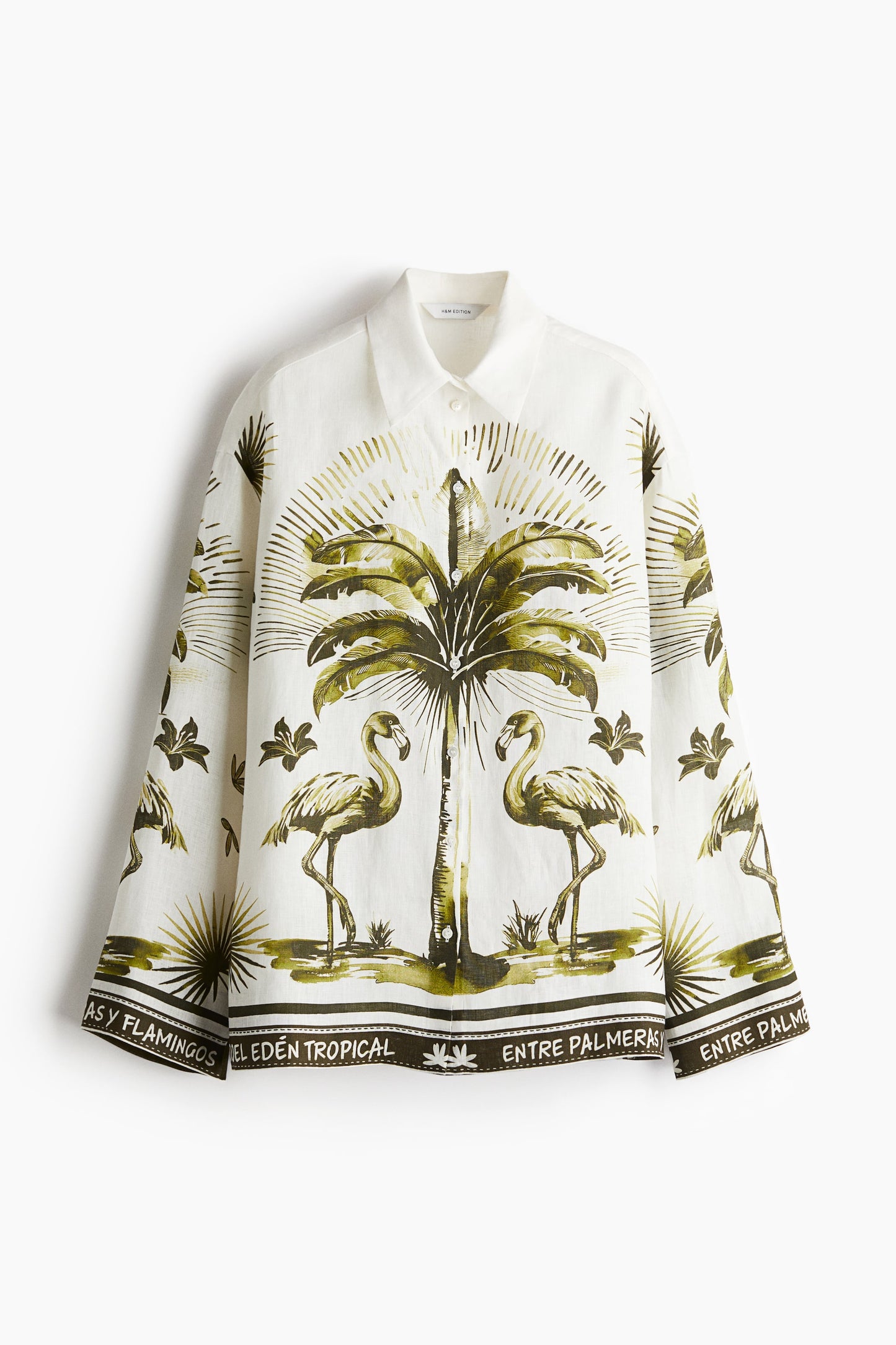 Printed linen shirt