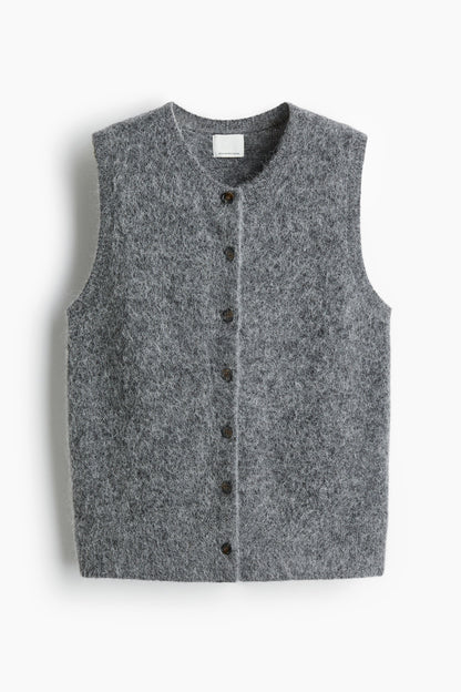 Alpaca-blend waistcoat