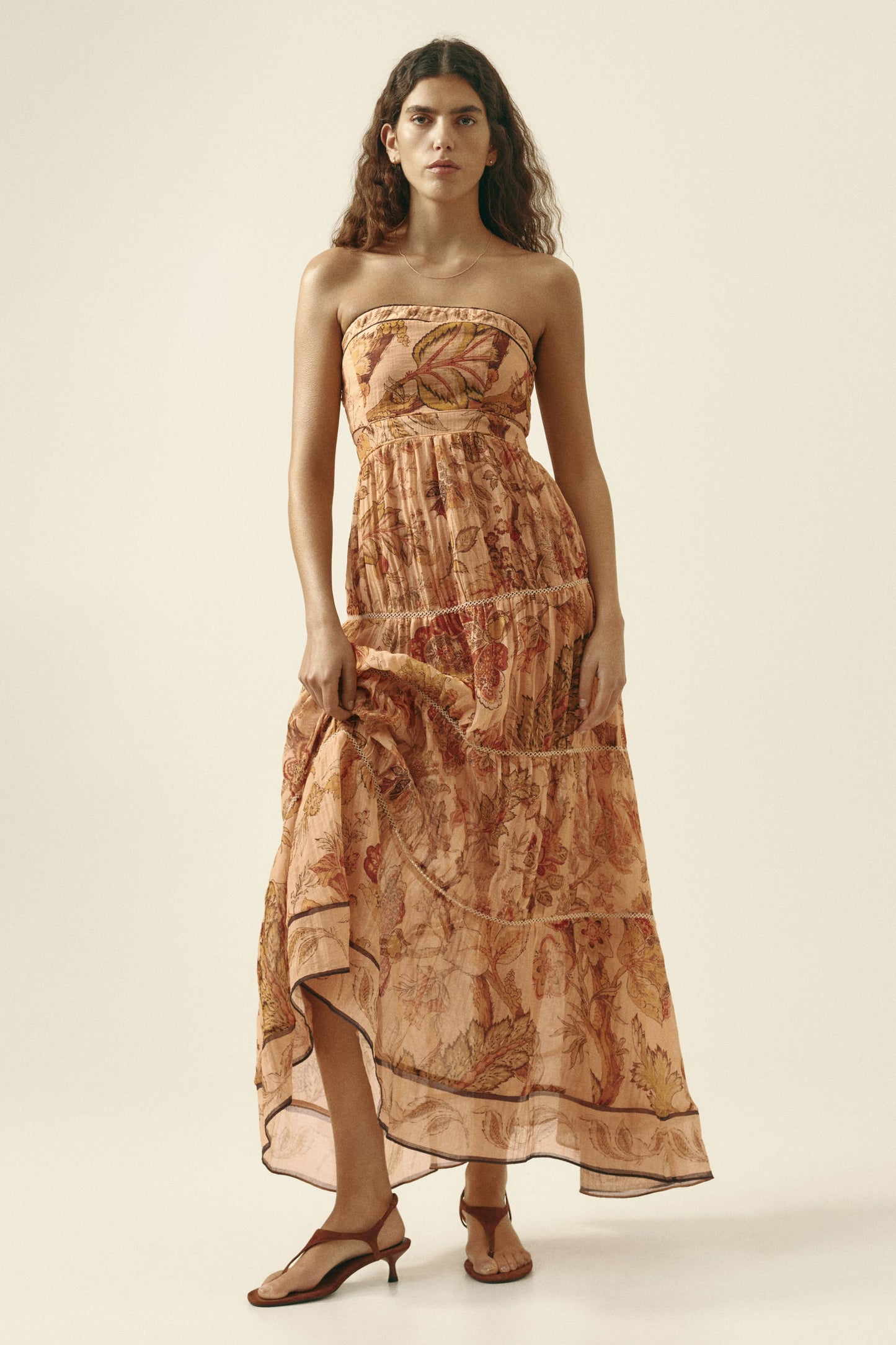 Tiered bandeau dress