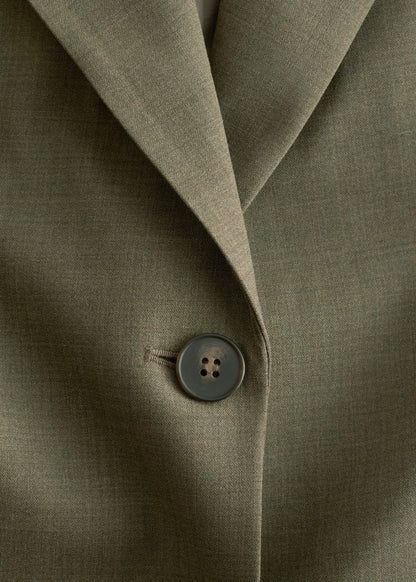 Single-Breasted Wool Blazer