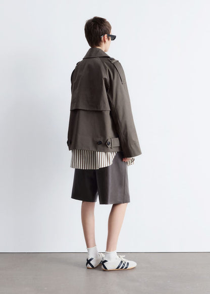 Double-Breasted Trench Jacket
