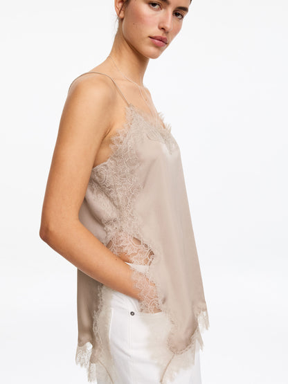 Lace-Detail Strap Top