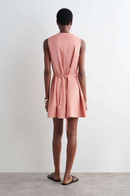 Buttoned Pima Cotton Mini Dress