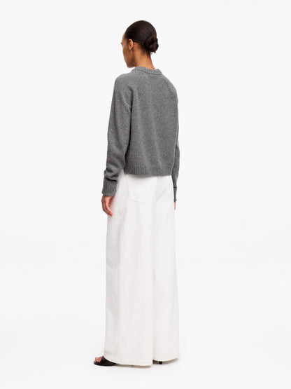 Folded Sleeve Wool Jumper