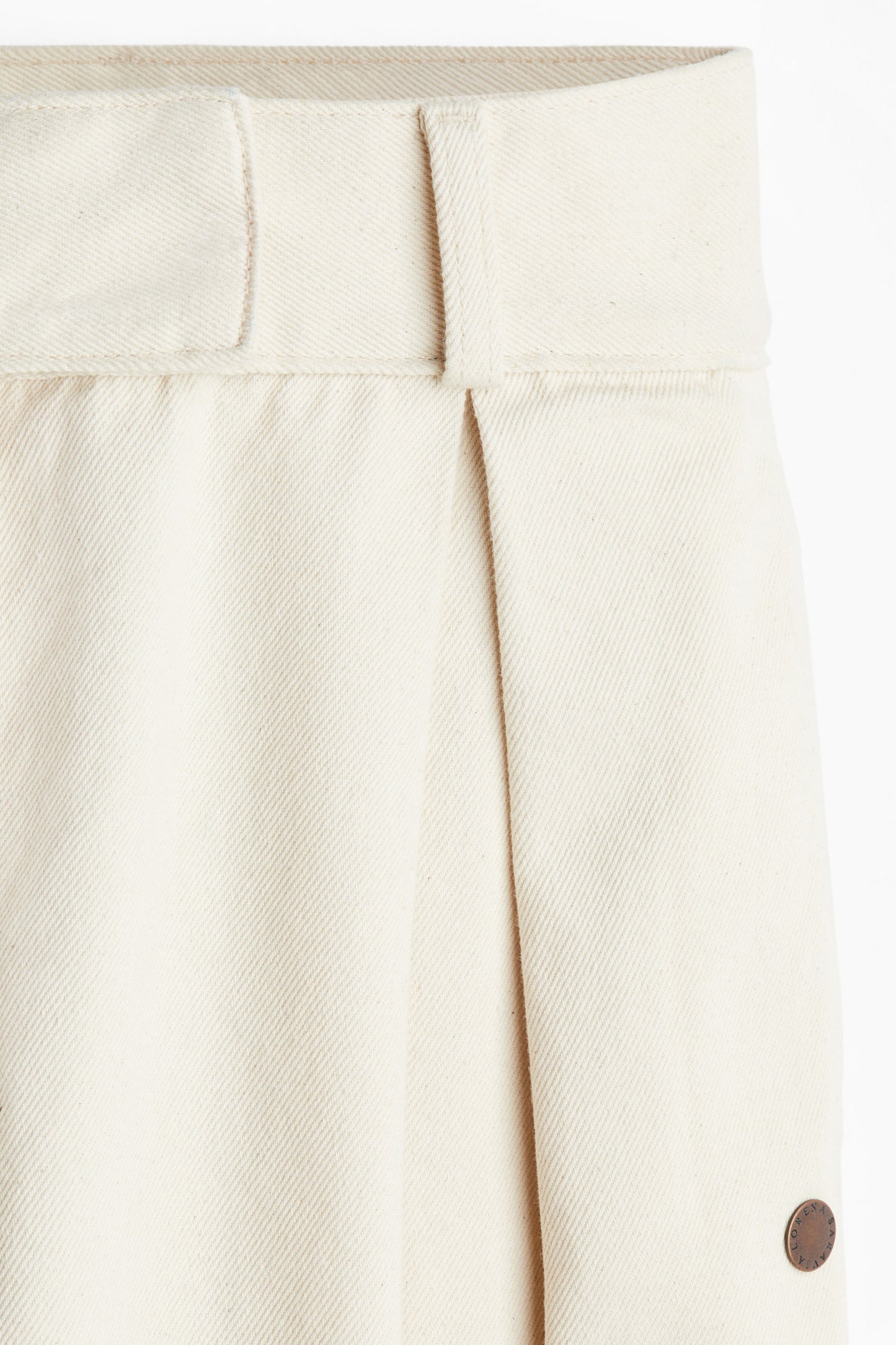 Pleat-front twill trousers