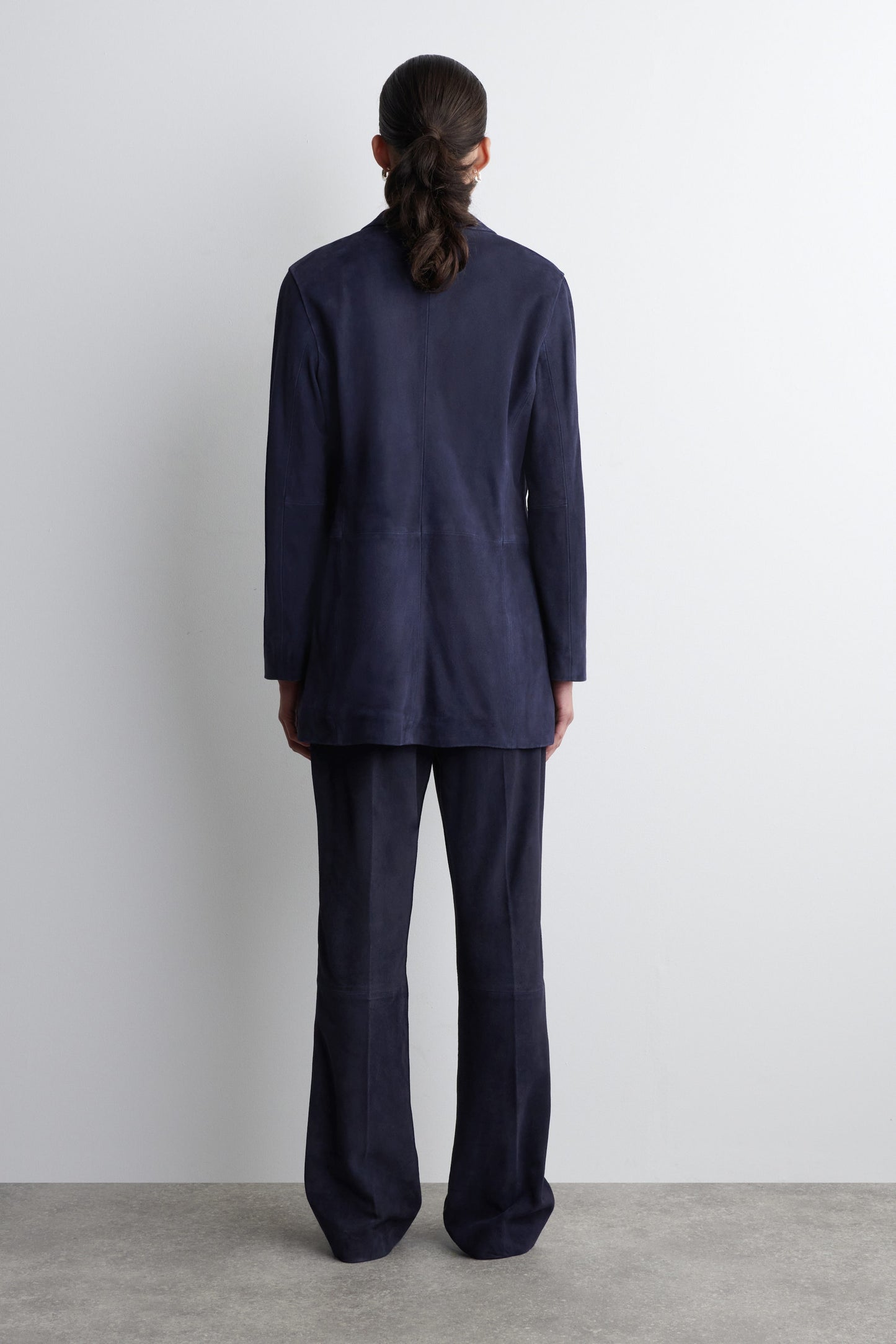 Suede Single-Breasted Blazer
