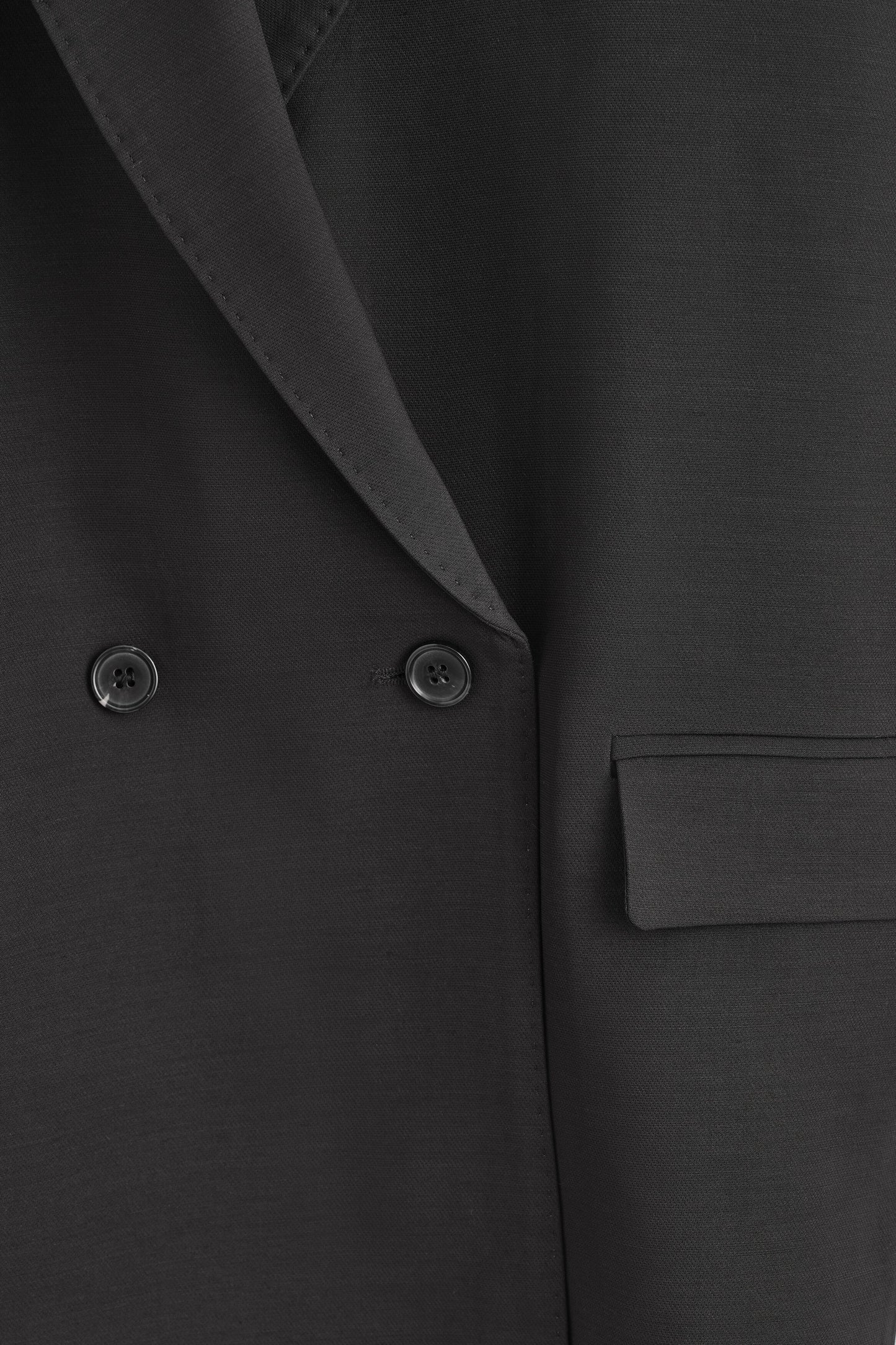 Contrast-Lined Double-Breasted Blazer