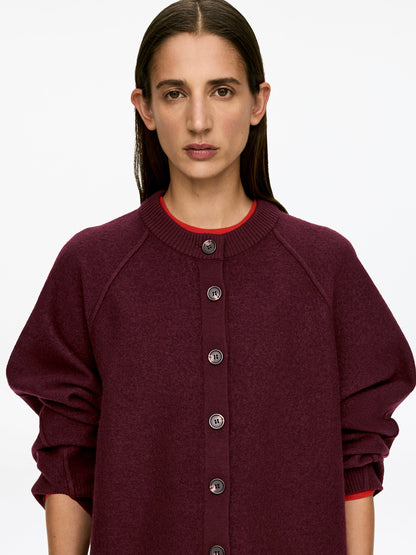 Boiled Wool Cardigan