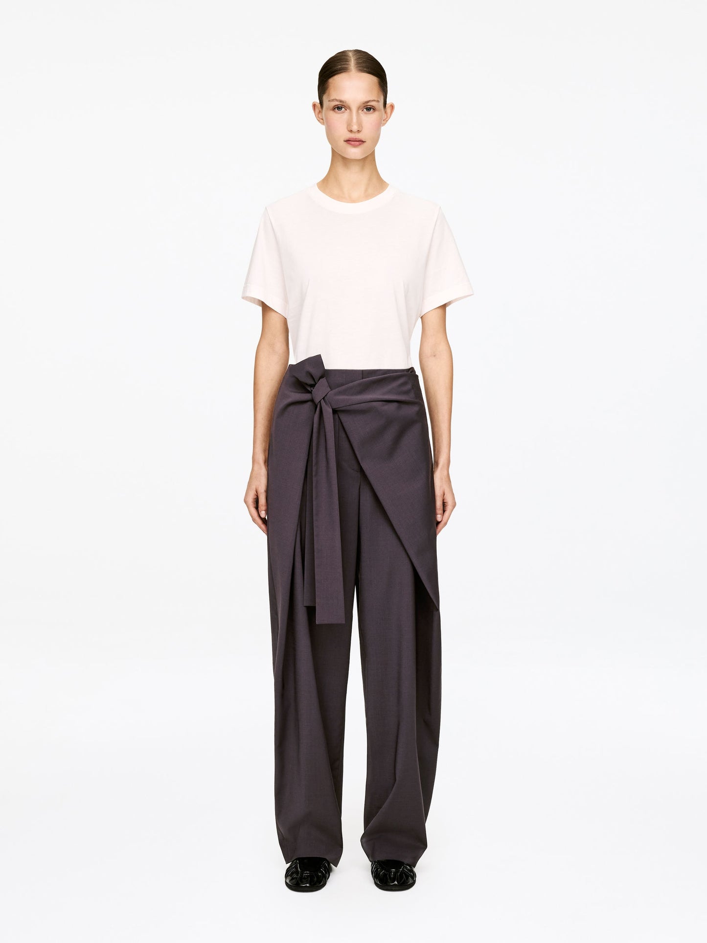 Wrap-Detail Tailored Trousers
