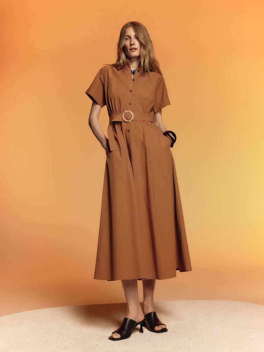 Midi shirt dress