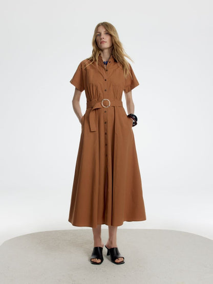 Midi shirt dress