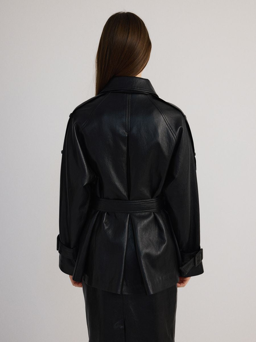 Faux leather jacket