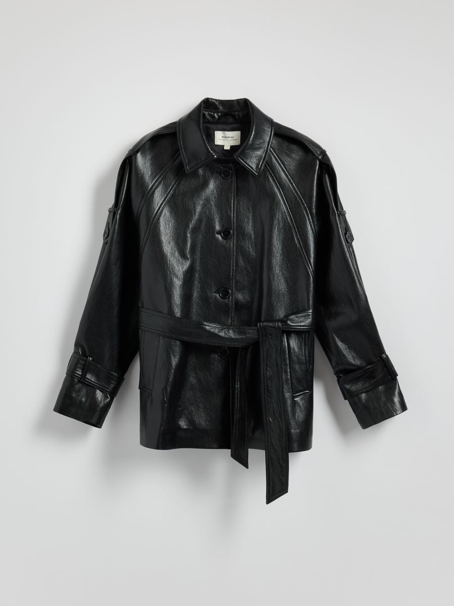 Faux leather jacket