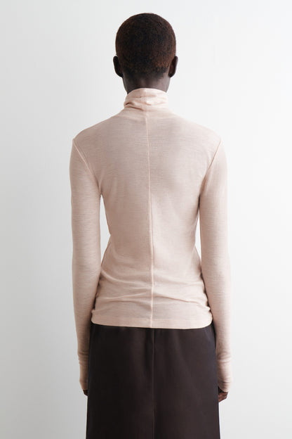 Merino Wool High-Neck Top