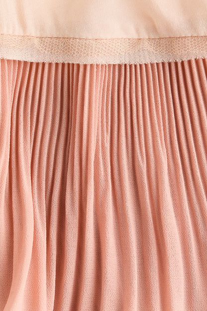 Lace-trimmed slip dress