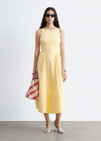 Tie-Back Midi Dress