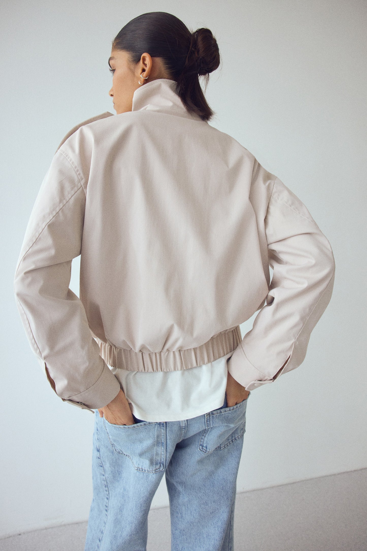 Oversized belted jacket