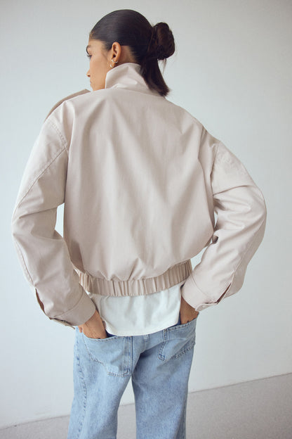 Oversized belted jacket