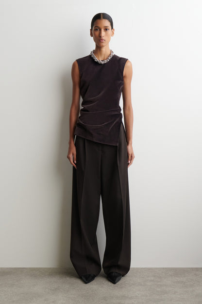 Asymmetric Velvet Top