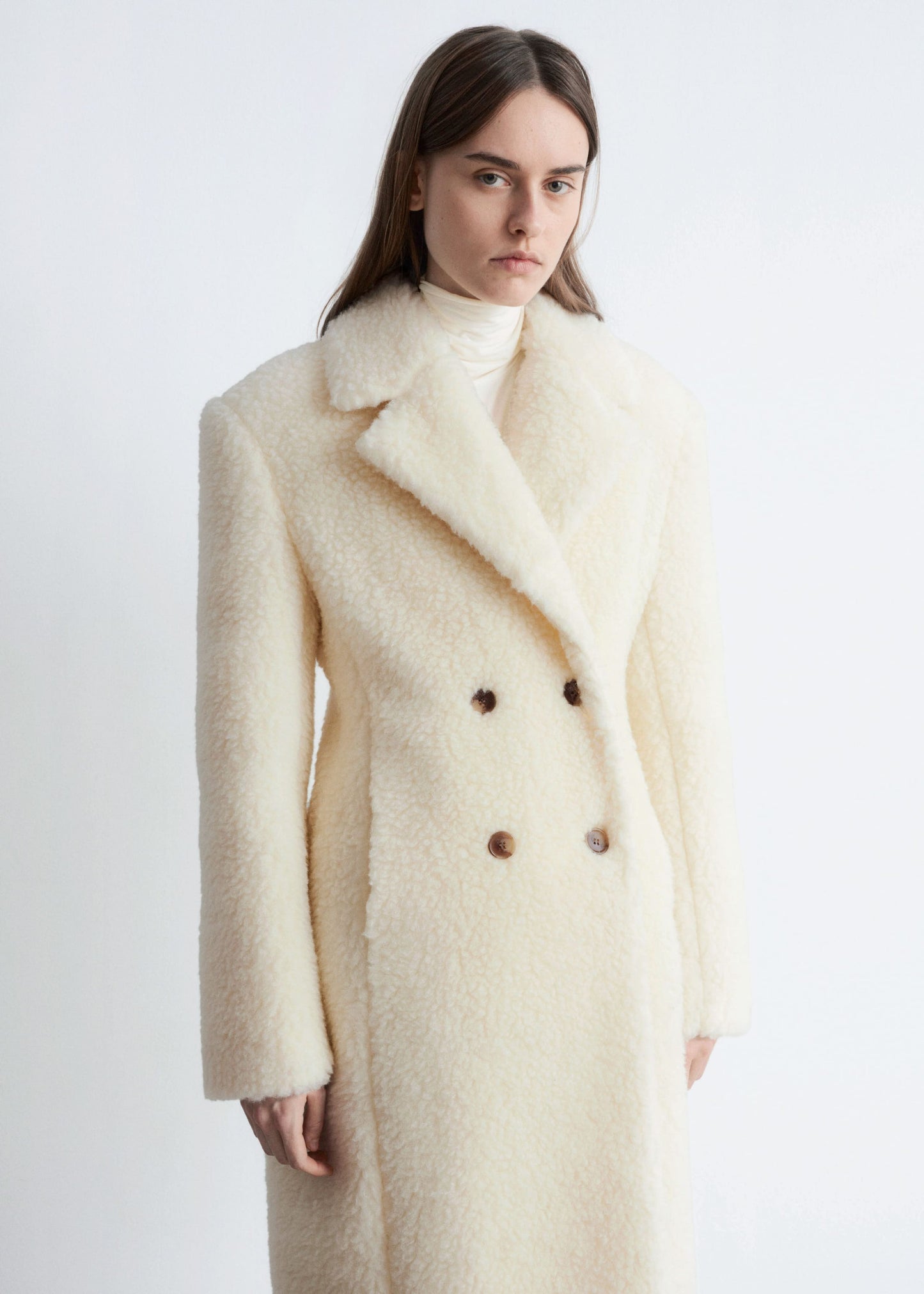 Wool Shearling Maxi Coat