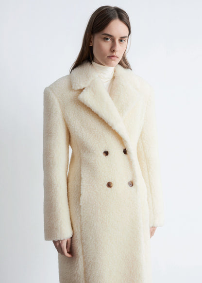 Wool Shearling Maxi Coat
