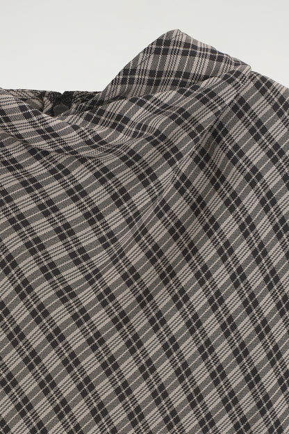 Draped Checked Top