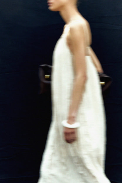 Crinkled strappy dress