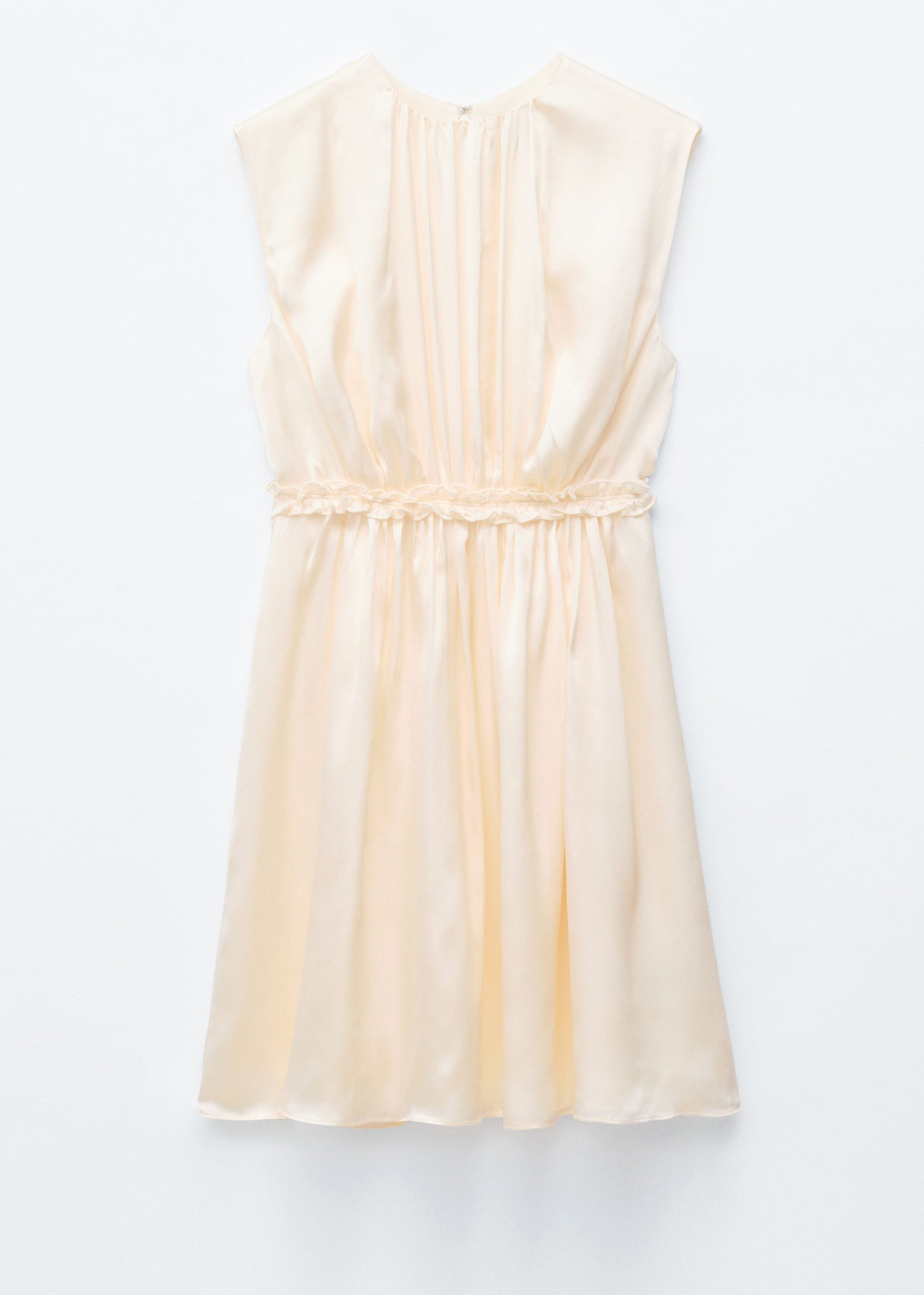 Gathered Silk Mini Dress