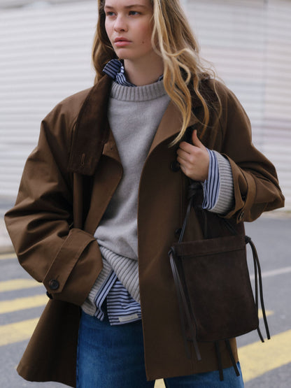 Corduroy-Collar Jacket