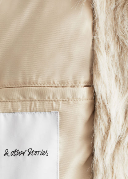 Faux Fur Midi Coat