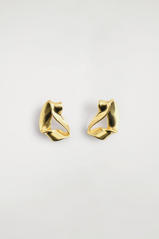 Twisted Ribbon Stud Earrings