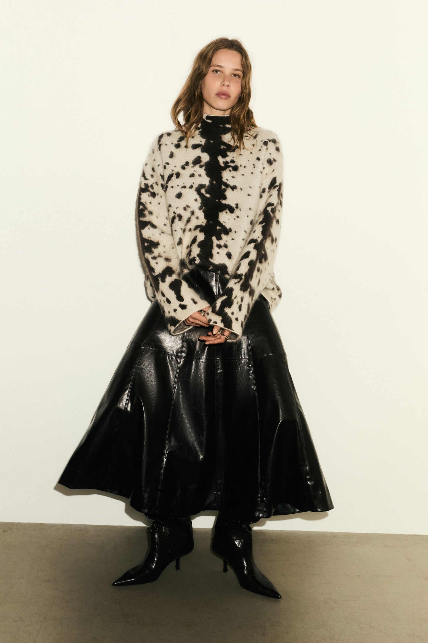 Mohair-blend turtleneck jumper