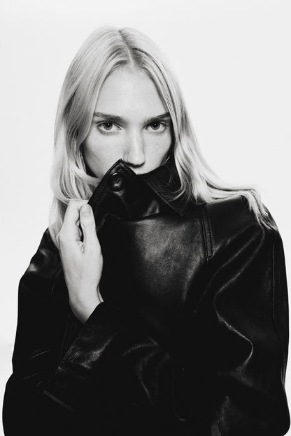 Leather coat