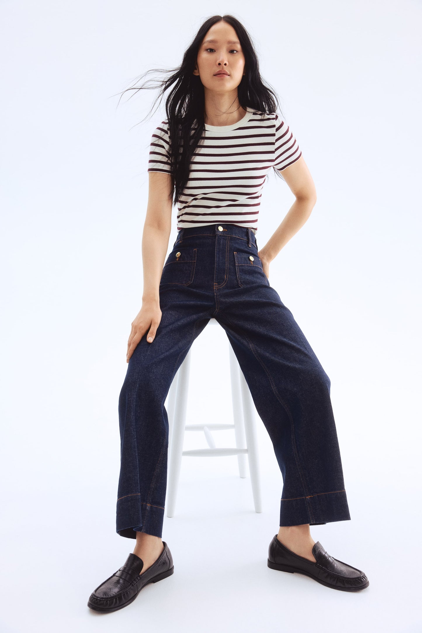Wide High Ankle Jeans