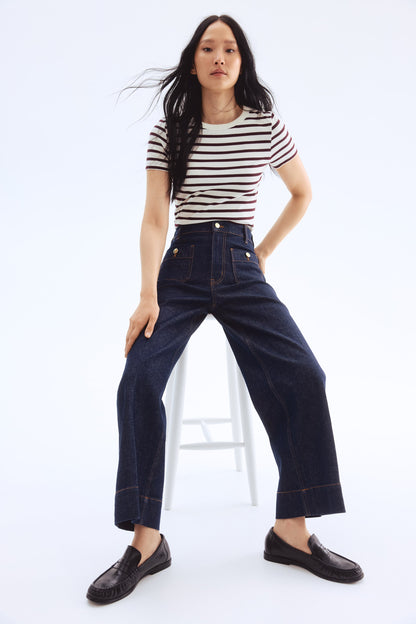 Wide High Ankle Jeans