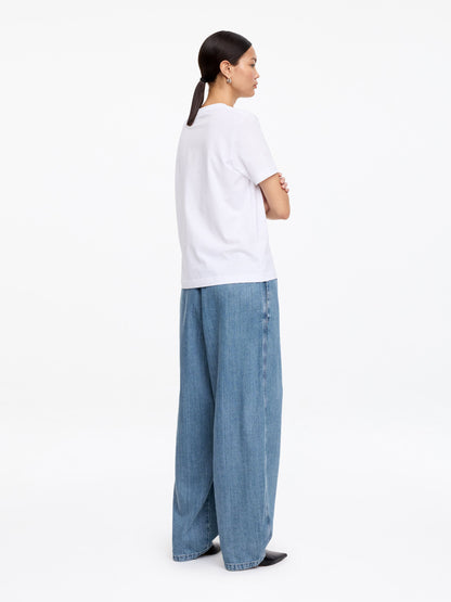 Pull-On Denim Trousers