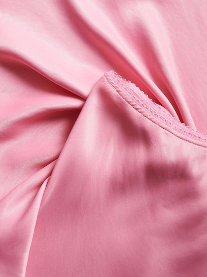 Satin midi skirt