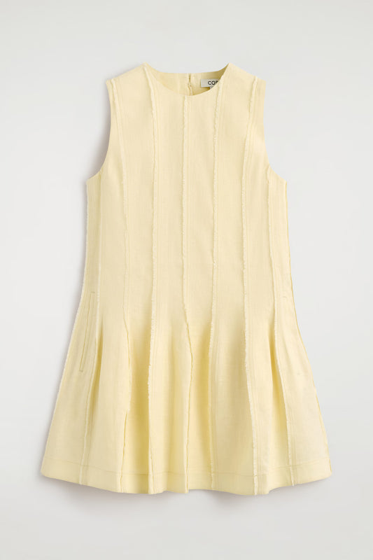 Sculpted pleated mini dress