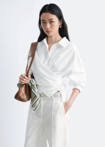 Tie-Waist Cotton Shirt