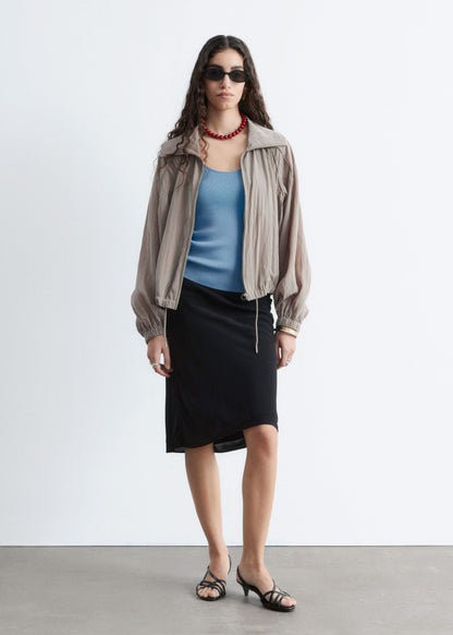 Sporty Viscose-Blend Jacket