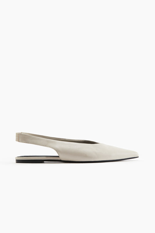 Leather slingbacks