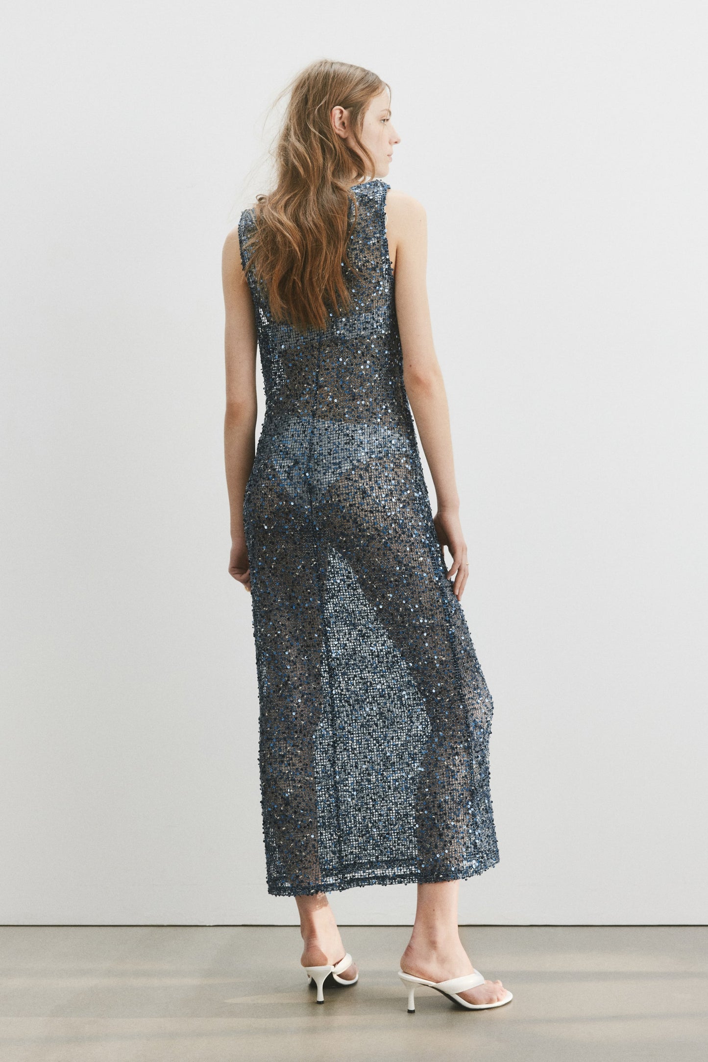 Sequined net dress
