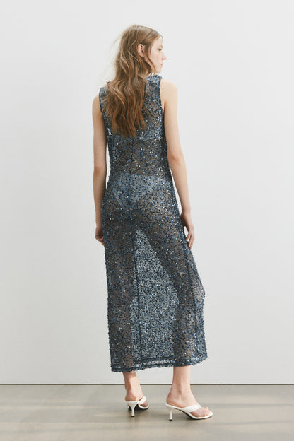 Sequined net dress