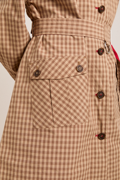 Anja reversible shower-proof trench